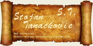 Stojan Tanacković vizit kartica
